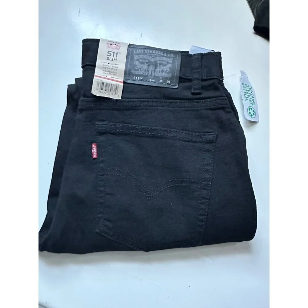 Levi’ Boys 511 Slim Stretch Performance size 28W X 30L (16) NWT